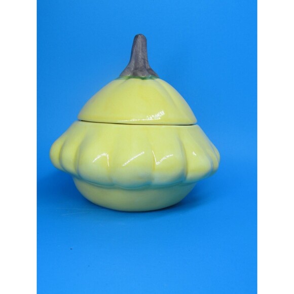 Williams-Sonoma Autumn Harvest Yellow Individual Covered Soup Bowl By B. Eigen - Picture 1 of 9